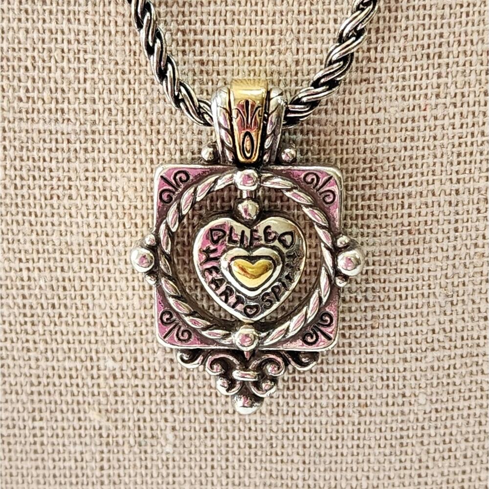 Brighton‎ Filigree Vintage Vibes Reversible Heart Necklace